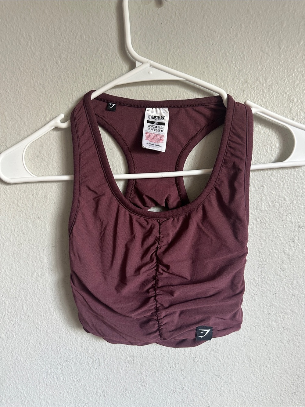 Gymshark Mauve Ruched Racerback sportsbra
